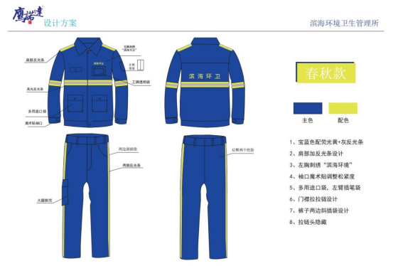 鹽城濱海環衛工作服設計定制案例